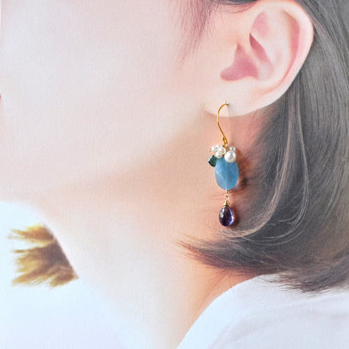 ネモフィラグラーデーション]アクアマリンxアイオライトxブルー 