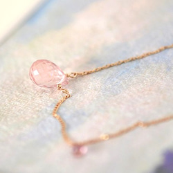 頂級品質*櫻花石英+粉紅尖晶石項鍊 第3張的照片