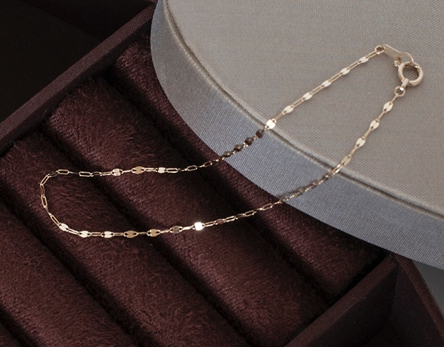 [K10YG]PRAYERデザインチェーンブレスレット