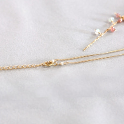 印加玫瑰+珍貴蛋白石珠的項鍊 第3張的照片