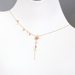 印加玫瑰+珍貴蛋白石珠的項鍊 第4張的照片