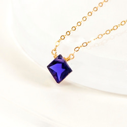 紫羅蘭花*堇青石+ Hakima  - 鑽石項鍊 第2張的照片