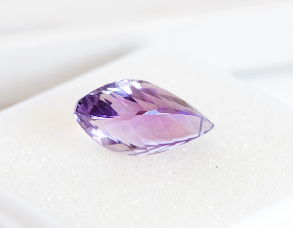 高品質/大切花式捻紫水晶項鍊briolette 第2張的照片