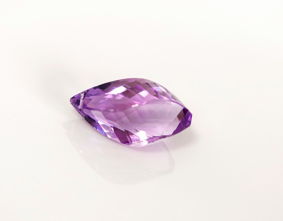 高品質/大切花式捻紫水晶項鍊briolette 第3張的照片