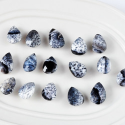 Dendrite蛋白石·黑色尖晶石/單粒Marquis鉤形耳環14 kgf 第4張的照片