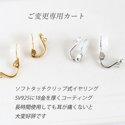 イヤリングソフトタッチクリップイヤリングのご変更カート