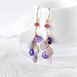 稀有寶石Tiffany Stone +紫水晶耳環 第3張的照片