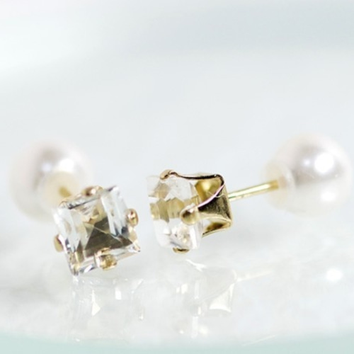 CADEAUX ホワイトパール スタッドピアス CADEAUX ホワイトパール スタッドピアス