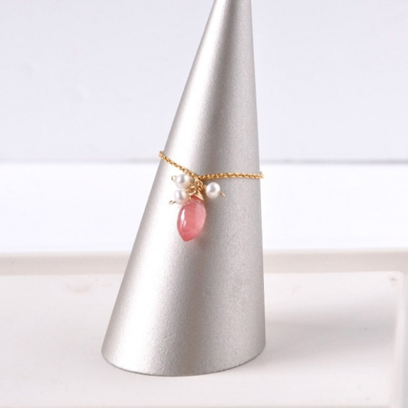 印加玫瑰露滴+珍珠滑鍊式鏈環 第3張的照片