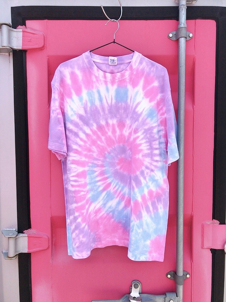 タイダイ染めTシャツ ピンク skull SADS pink