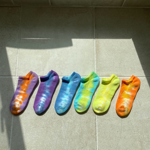タイダイ染め★群青★ナイキ NIKE ソックス オーダー承ります】【ショート丈】ナイキソックス タイダイ染め