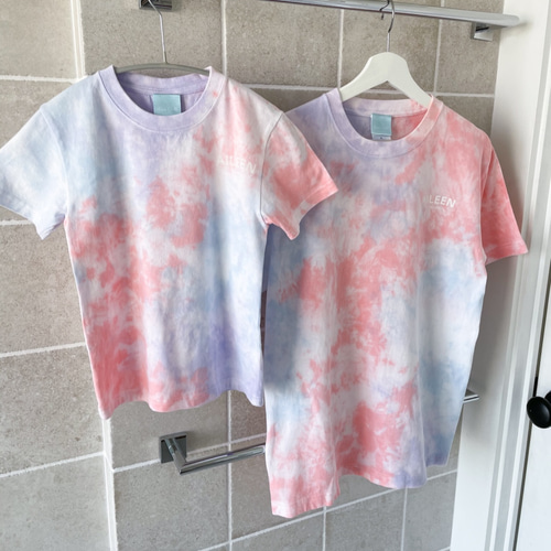 親子セット タイダイ染め Tシャツ＆キッズTシャツ Mサイズ＆130
