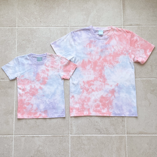 親子セット タイダイ染め Tシャツ＆キッズTシャツ Mサイズ＆130