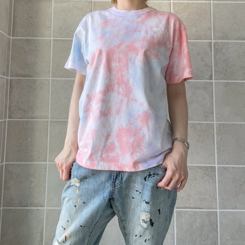 コムコム　タイダイT Black Comme Des Garçons スローガン タイダイ Tシャツ