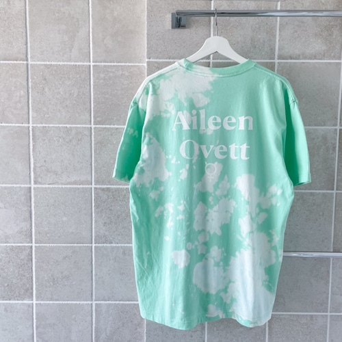 メロン❤︎パステルカラー タイダイ柄 Tシャツ XL ブリーチ加工 綿100