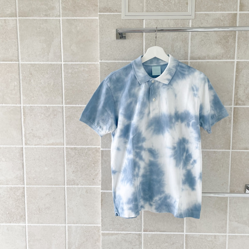 【美品】レザレクション TieDyePolo ダイタイポロシャツ 美品】レザレクション TieDyePolo ダイタイポロシャツ 美品