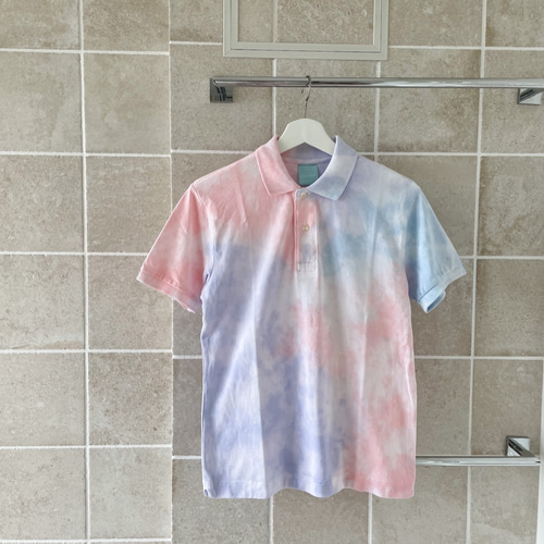 【美品】レザレクション TieDyePolo ダイタイポロシャツ 美品】レザレクション TieDyePolo ダイタイポロシャツ 美品