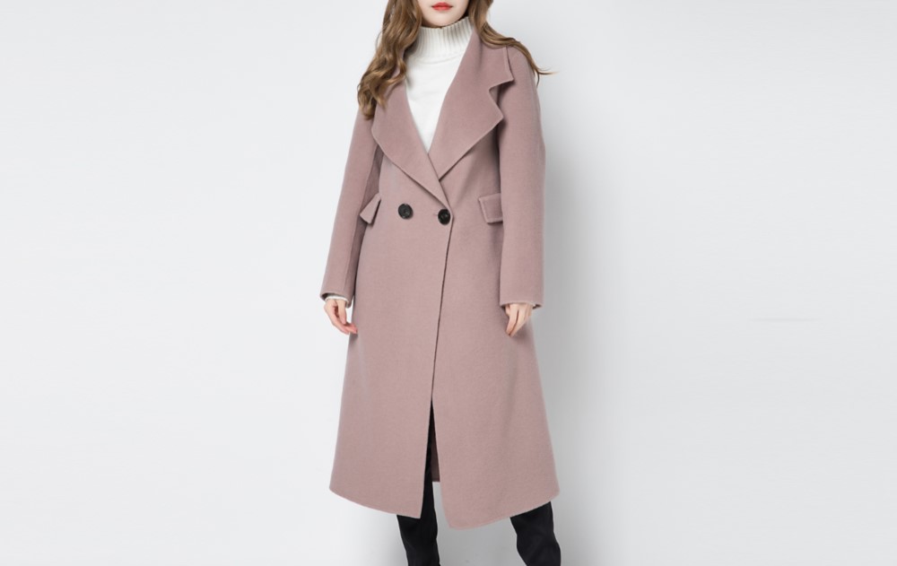 カシミヤ混素材 ダブルフェイス後ベルトチェスターコート ☆オーダーメイド可☆