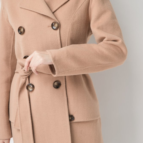 ◆IT MICHAA トレンチ型カシミヤハンドメイドコート ◇IT MICHAA トレンチ型カシミヤハンドメイドコート (IT MICHAA