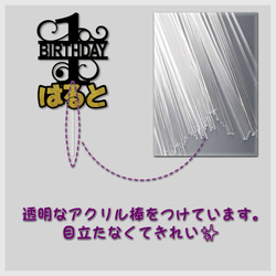 ★名前入り★誕生日ケーキトッパー 1歳、2歳、3歳、4歳、5歳、6歳、7歳、8歳、9歳、10歳 7枚目の画像