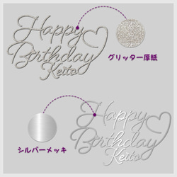 【名前入り】誕生日ケーキトッパー HappyBirthday~!custom made cake topper 7枚目の画像