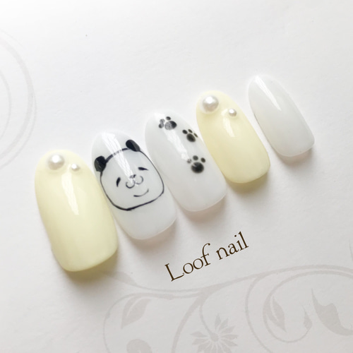 サイズオーダー】パンダネイルチップ
