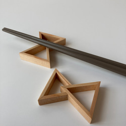 ▷◁　ribonの箸置き　▷◁　杉材 2枚目の画像