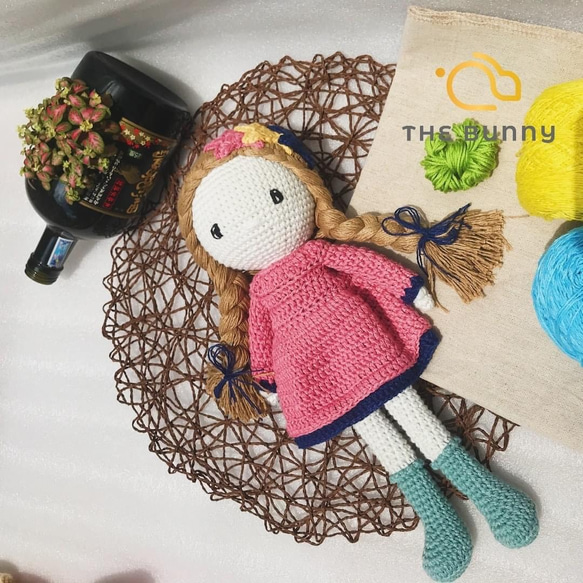 編みぐるみ おもちゃ 人形 出産祝い あみぐるみ 子供 誕生日 女の子 衣装着せ替え 1枚目の画像
