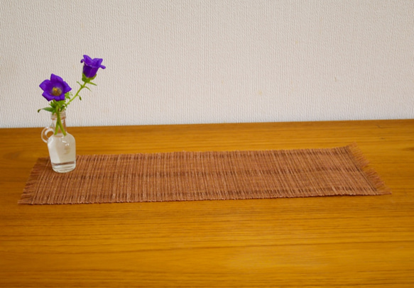 草木染め・手織り　テーブルセンター　TC03 3枚目の画像