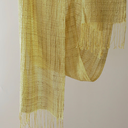 草木染め・手織り　シルクストール　ST18 5枚目の画像