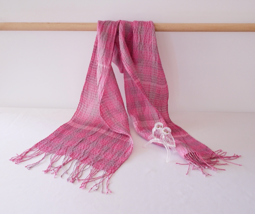 草木染め・手織り　シルクストール　ST19