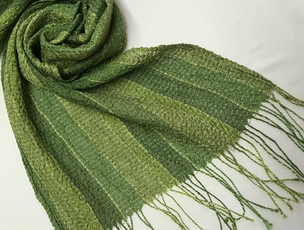 草木染め・手織り　シルクストール　ST21