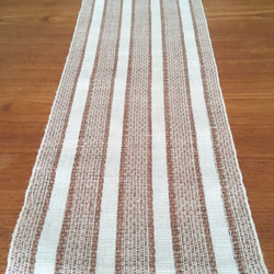 草木染め・手織り　テーブルランナーTR01 3枚目の画像