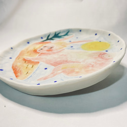 平皿...うさぎと人参 ※食器✘‎ 3枚目の画像
