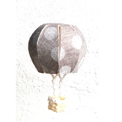 ゆらゆら気球型モビール　ドット　ブラウン 3枚目の画像