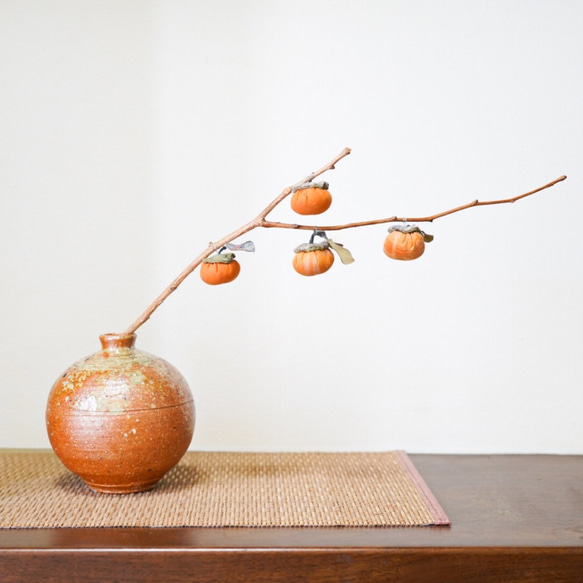 和布でつくった柿 アートフラワー Yoshi 通販 10144257｜Creema(クリーマ)