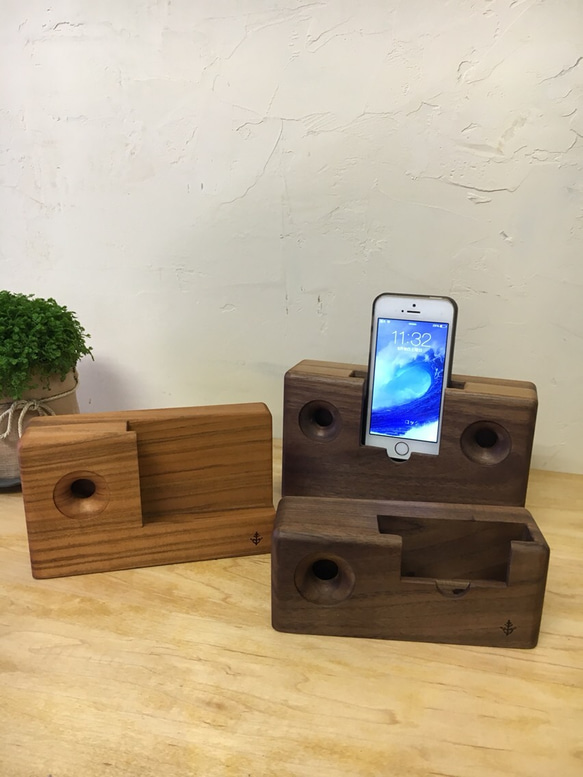 木製iPhone，Galaxy Speaker貓頭鷹胡桃木 第2張的照片