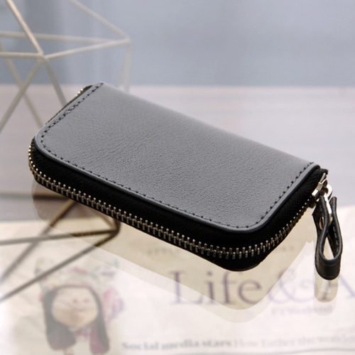 CHLOE》◇ラウンドファスナーキーケース◇グレー◇ キーケース