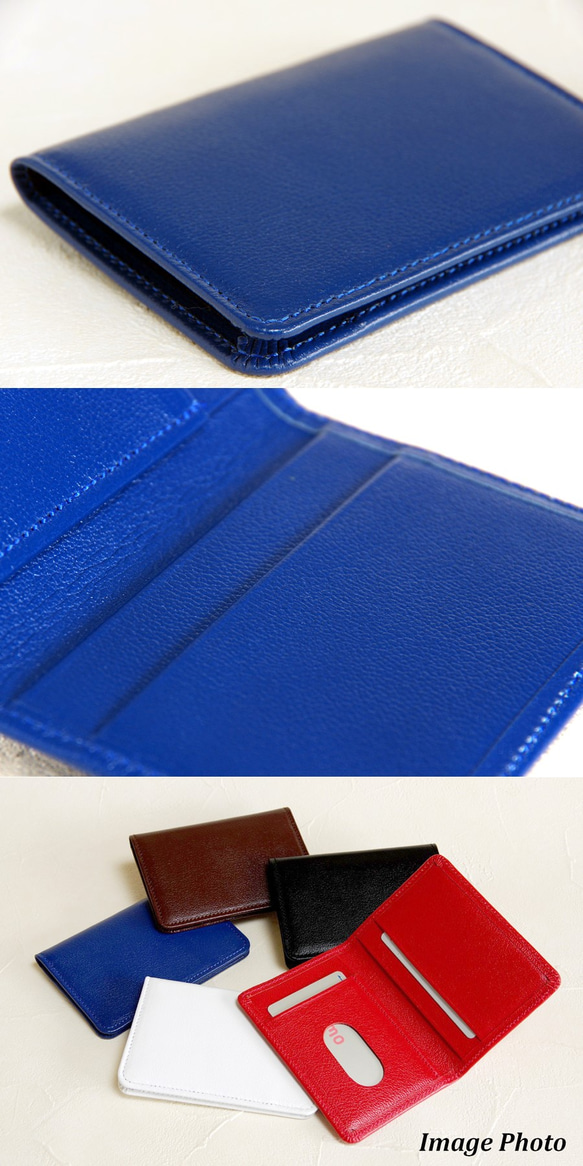 《CHLOE》◇２つ折りパスケース（定期入れ・カードケース）◇ブルー◇ 3枚目の画像