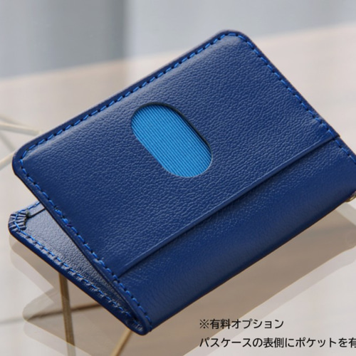 Chloé ブルー レザー キーケース、カードケース（現行品） CHLOE》◇2つ折りパスケース（定期入れ・カードケース