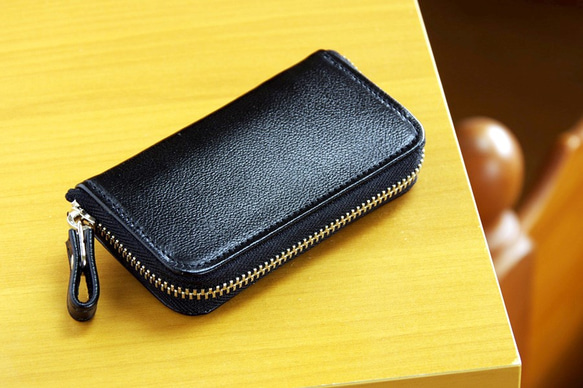 【極美品】Chloé 黒 レザー キーケース CHLOE》◇ラウンドファスナーキーケース◇ブラック◇ キーケース