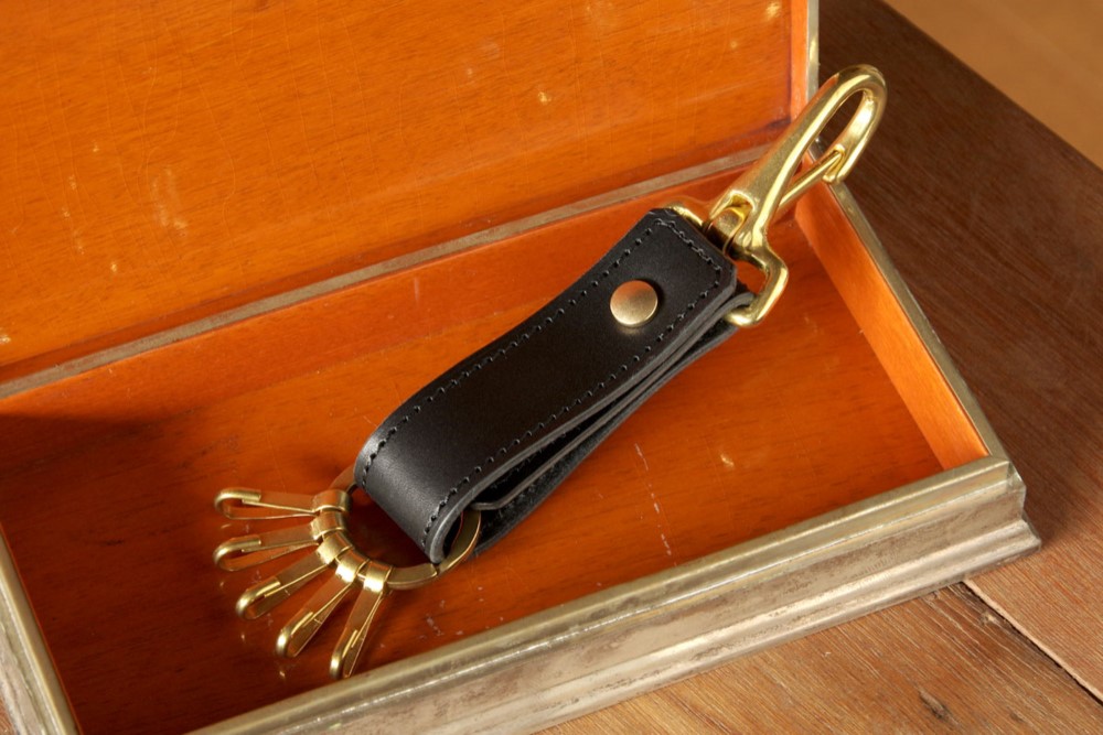 《ELMO》ブラス&レザーキーフォブ《3colors》