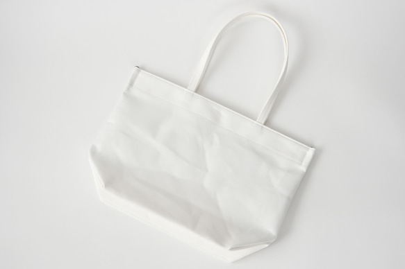 《Canvas》Simple tote Bag オフホワイト 9枚目の画像