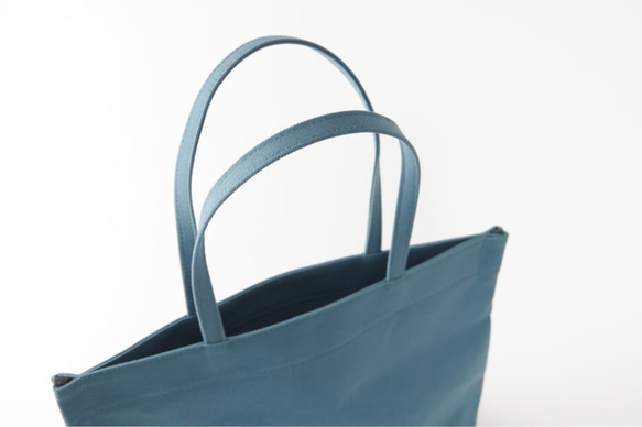 《Canvas》Simple tote Bag ミネラルブルー 2枚目の画像