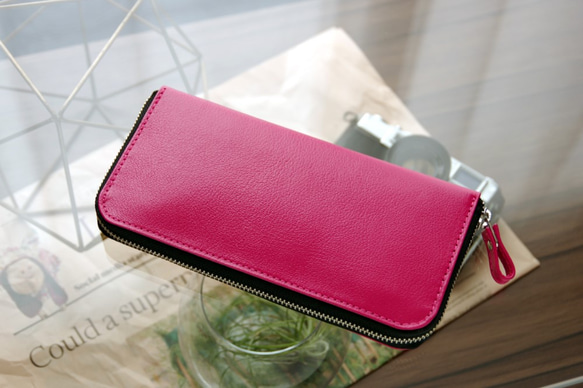 Chloé 長財布 ピンク パープル レザー Chloé 長財布 ピンク パープル レザーΩ