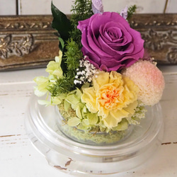 ドーム型のプリザーブドフラワーの仏花（ミニサイズ）お供え　お盆　法事　贈り物 6枚目の画像