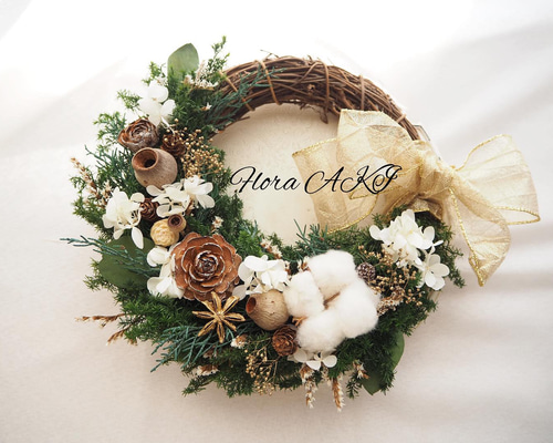 5.クリスマスハーフリース Christmas half wreath 2021 クリスマスハーフリース