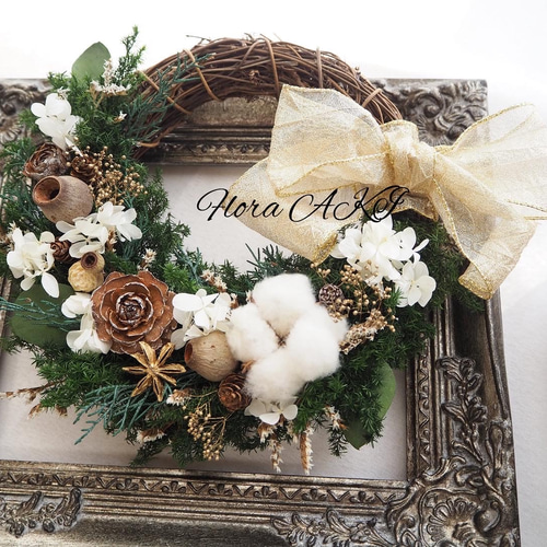 1.クリスマスハーフリース ハーフリース/クリスマスにも。正月飾りにも。ホワイト