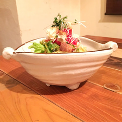 【送料無料・カラー4色】 手つきサラダ鉢  ボウル INA-18 2枚目の画像