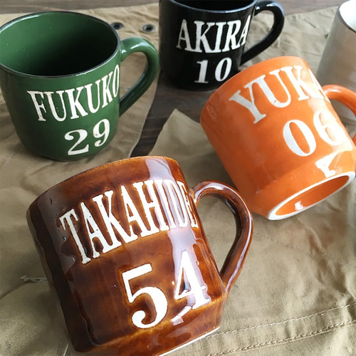 送料無料 】 名入れ 数字 ARMY デザイン マグカップ YA-002 マグカップ